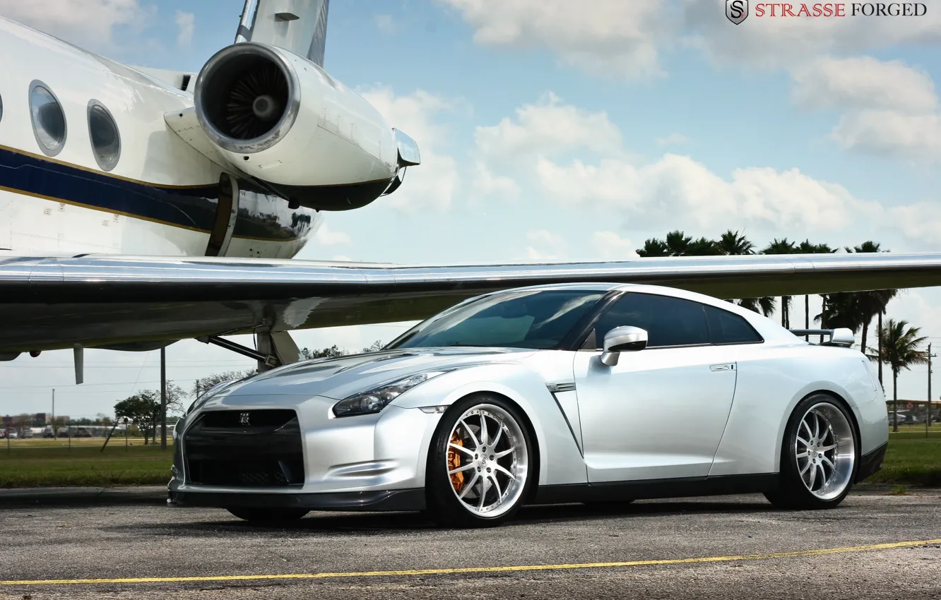 Photo wallpaper nissan, gtr, Forged, Strasse