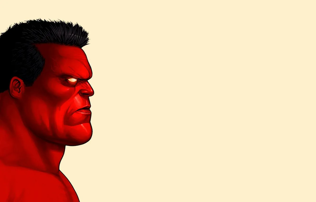 Photo wallpaper face, Red Hulk, Red Hulk