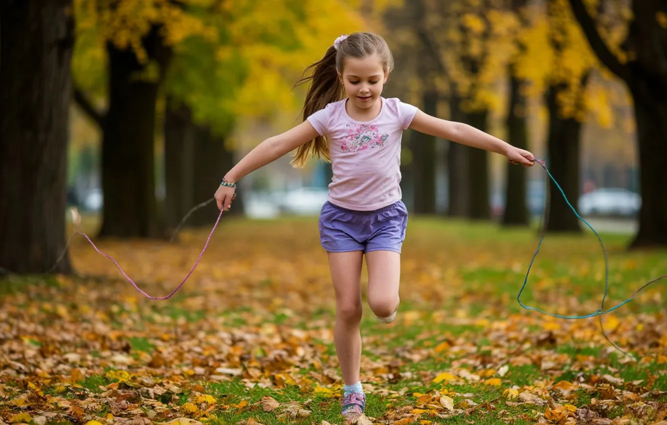 Photo wallpaper trees, Park, shorts, positive, t-shirt, alley, digital art, digital art