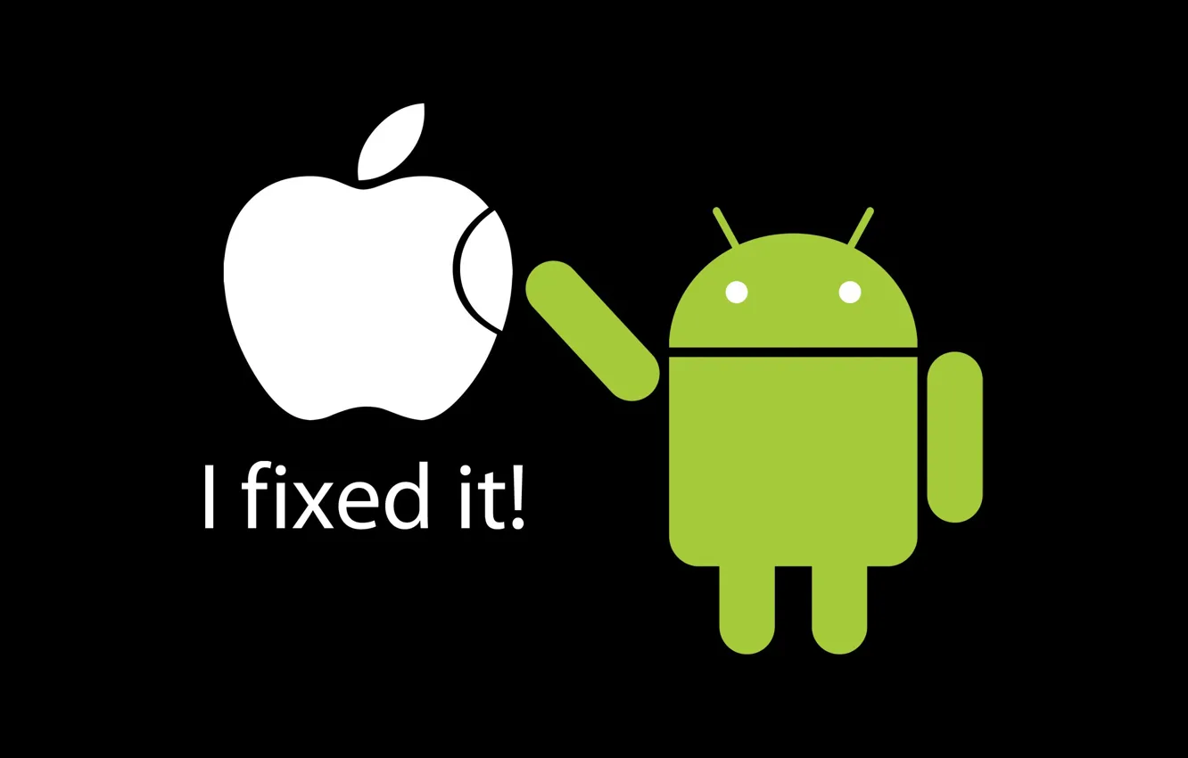 Photo wallpaper apple, Apple, Android, android, fixed it, fixed