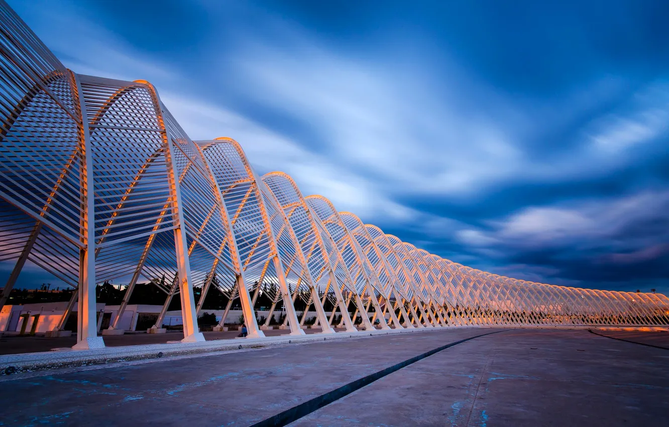 Photo wallpaper the sky, clouds, light, lights, the evening, gallery