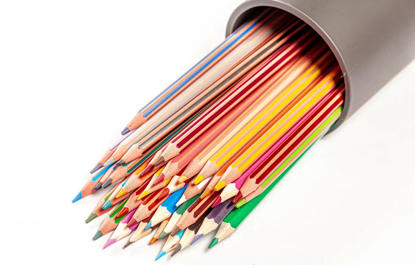 Photo wallpaper pencils, colorful, the office