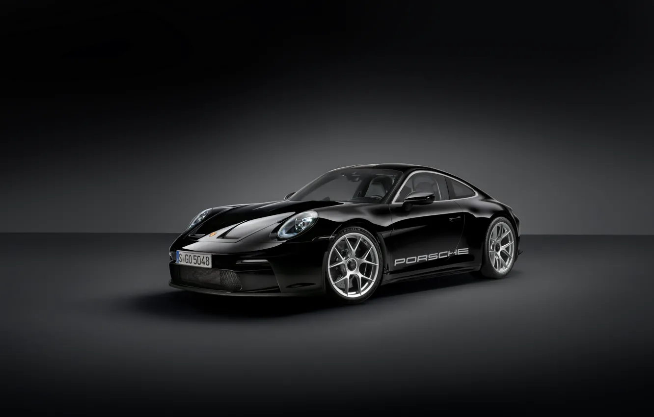 Photo wallpaper 911, Porsche, black, Porsche 911 S/T
