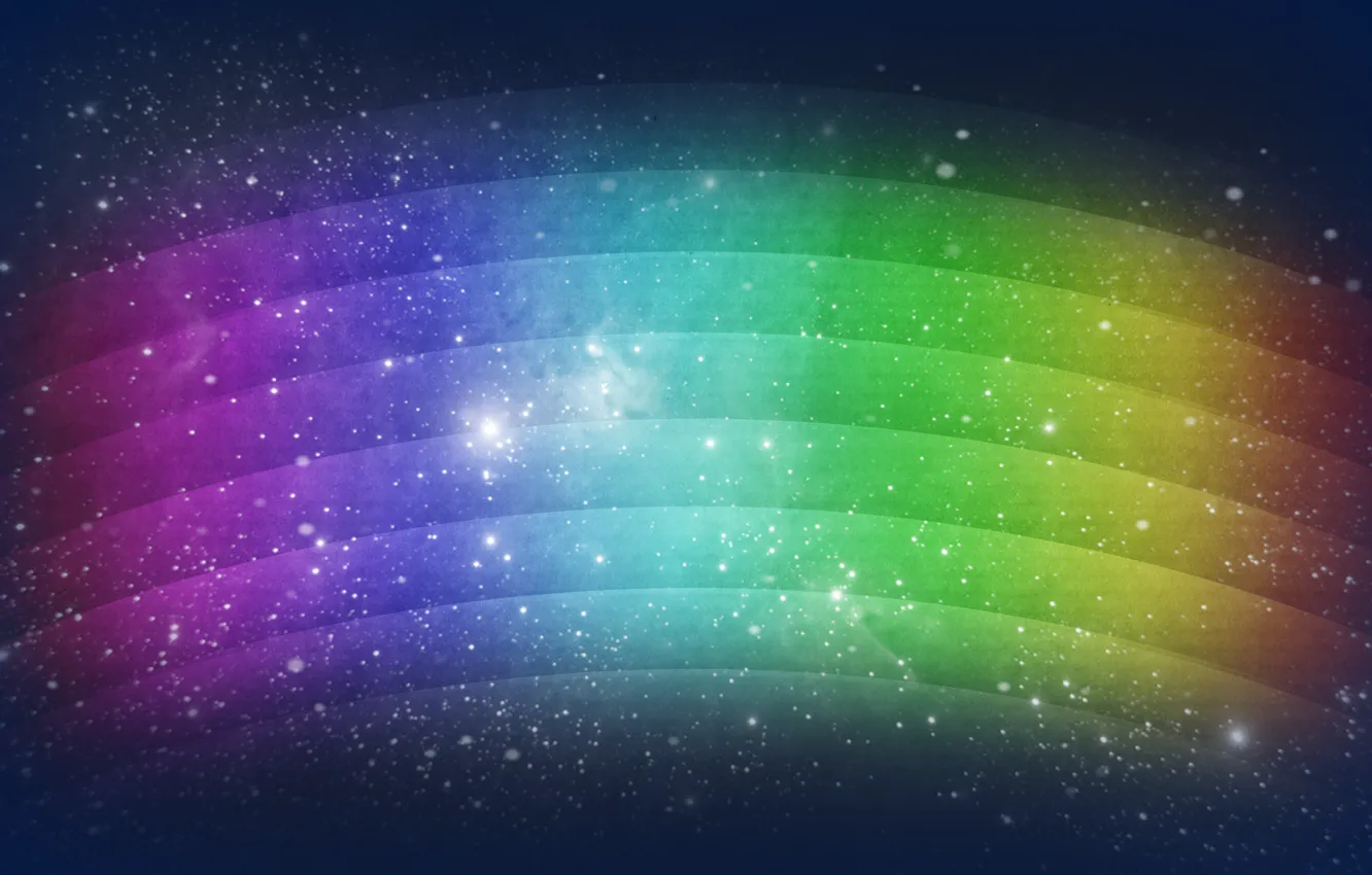 Photo wallpaper space, stars, light, abstraction, patterns, paint, rainbow, colors