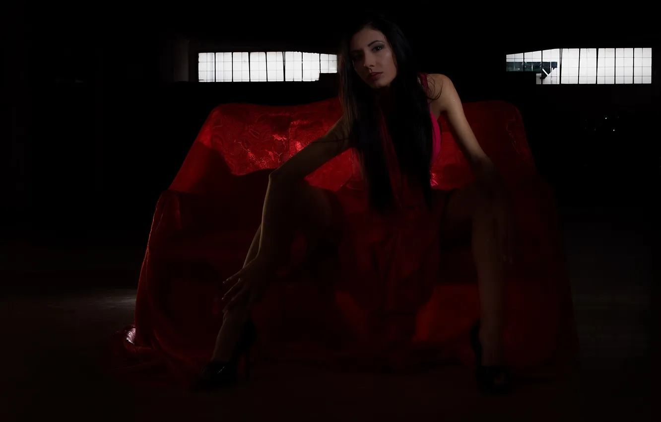 Photo wallpaper look, girl, background, Martina Celli