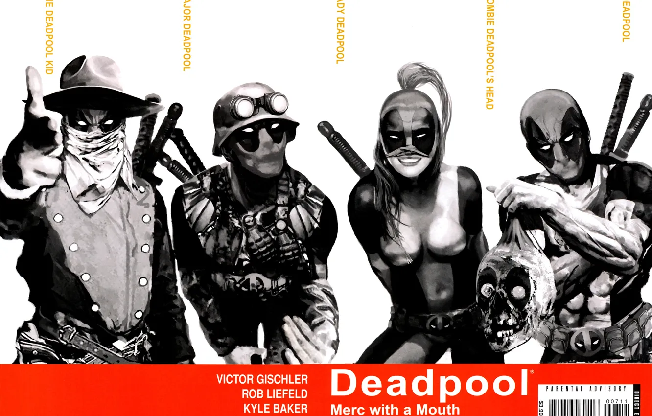 Photo wallpaper Deadpool, Marvel, Deadpool, comic, Comics, Wade Wilson, Marvel, Lady Deadpool