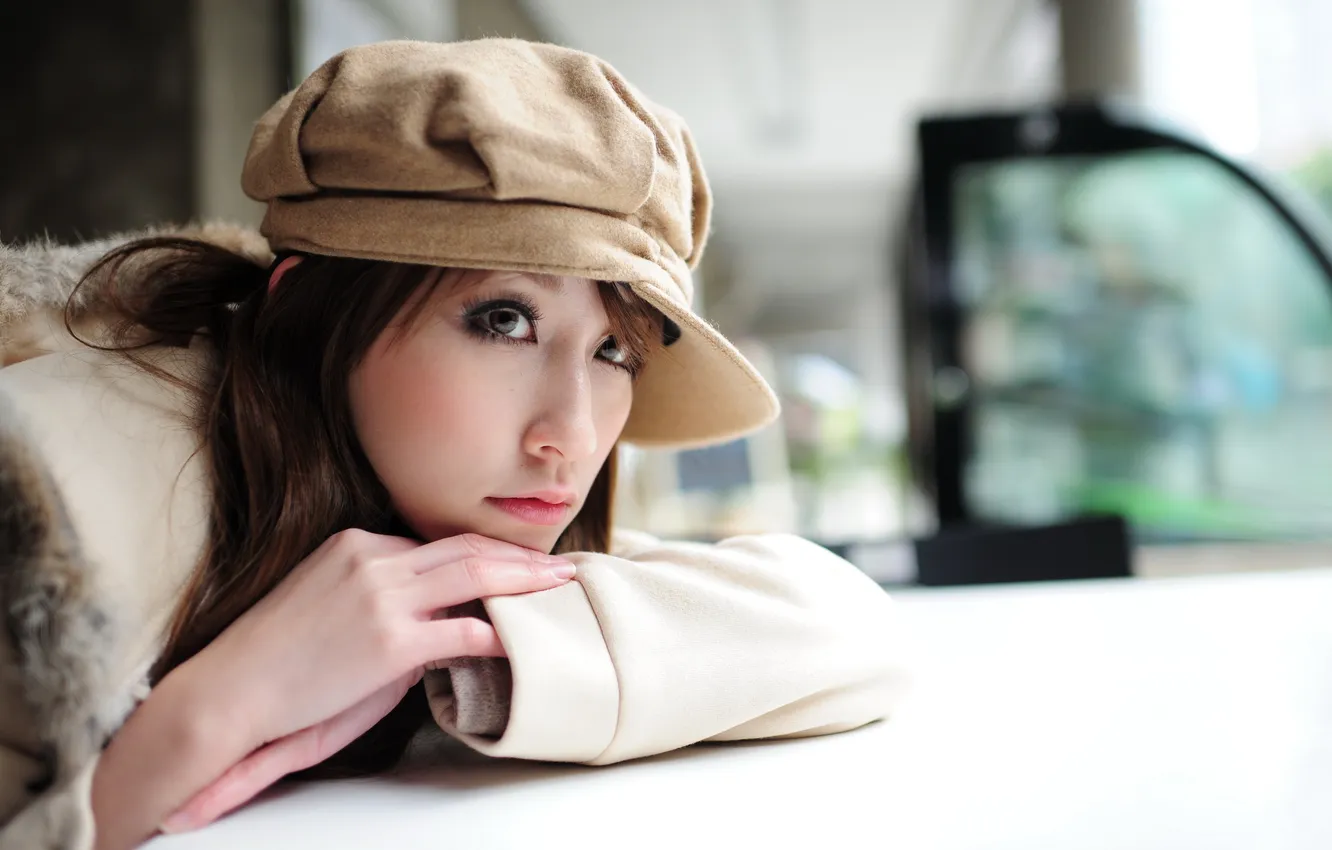 Photo wallpaper girl, pose, background