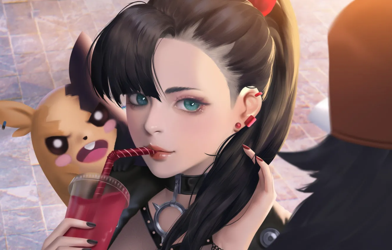 Photo wallpaper girl, pokemon, Pokémon: Sword and Shield, Marnie