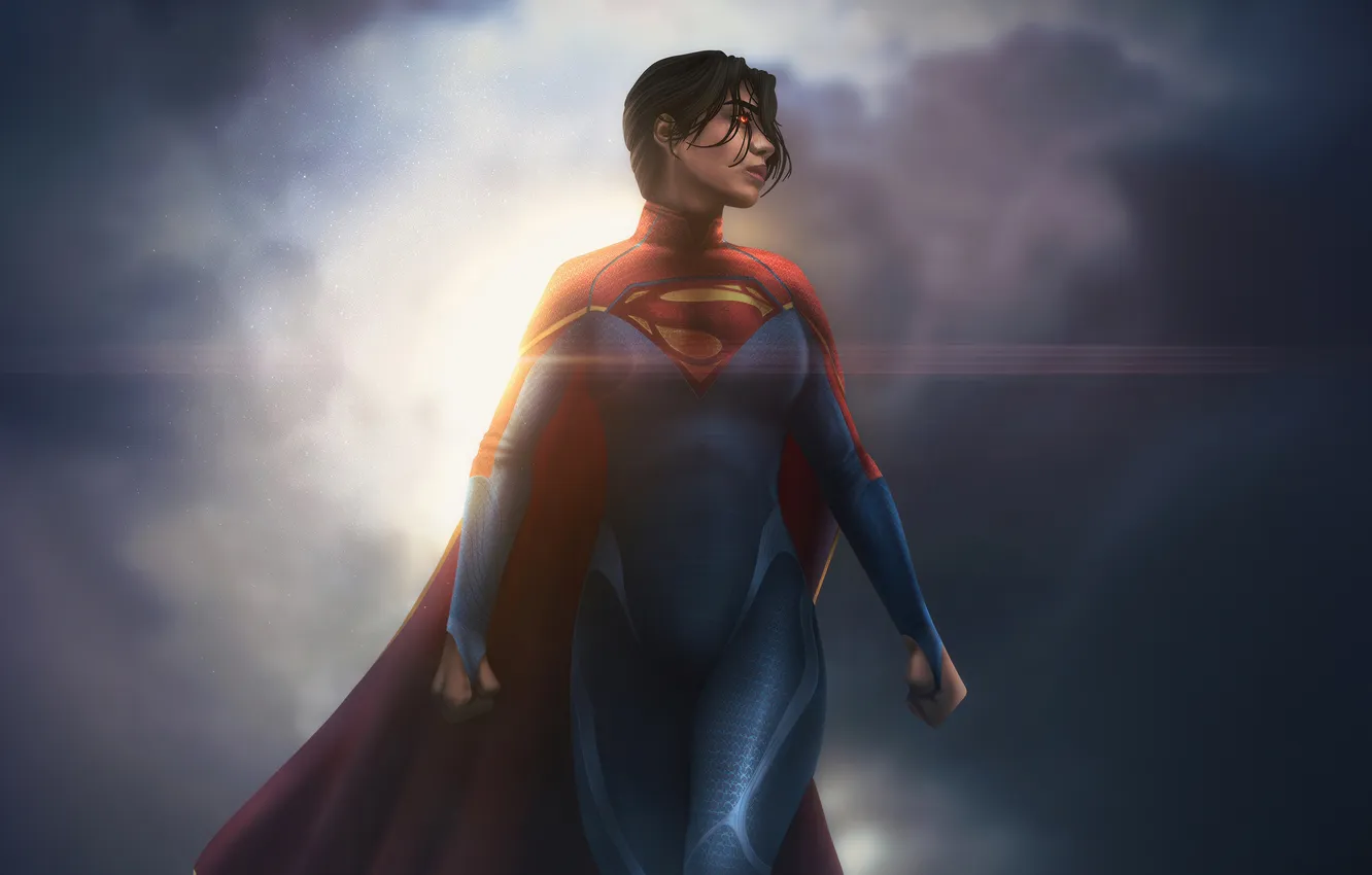 Photo wallpaper justice, shadow, Supergirl