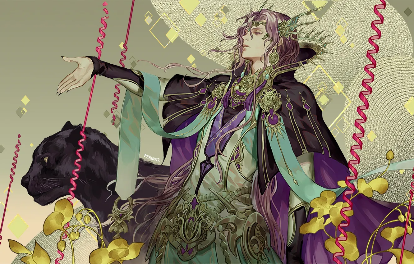 Photo wallpaper art, profile, guy