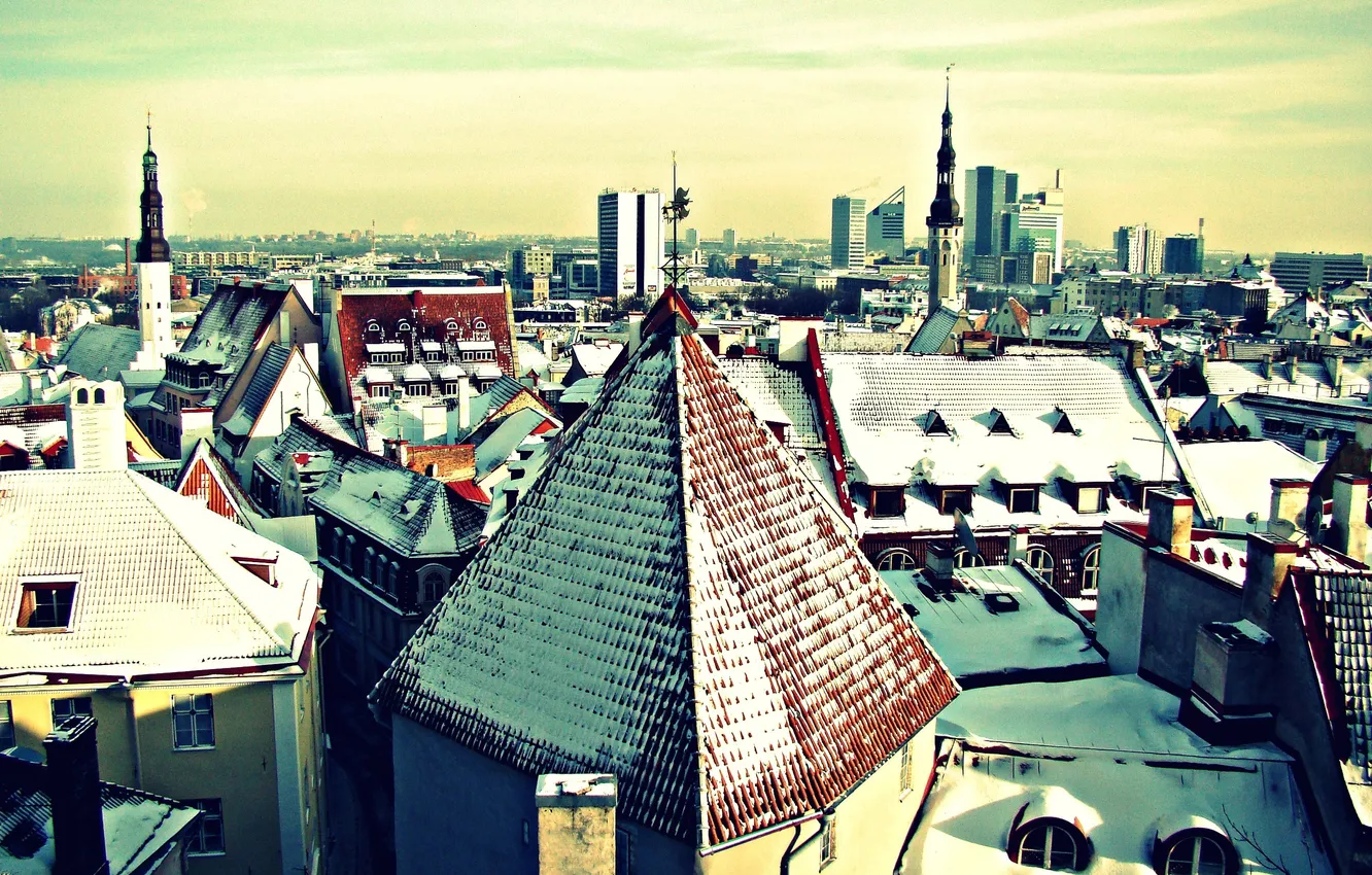 Photo wallpaper Tallinn, Tallin old city, Tallin