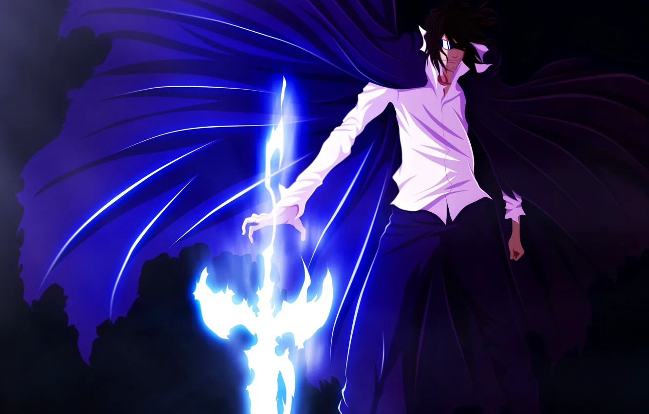 Photo wallpaper sword, game, Bleach, anime, power, katana, man, soul