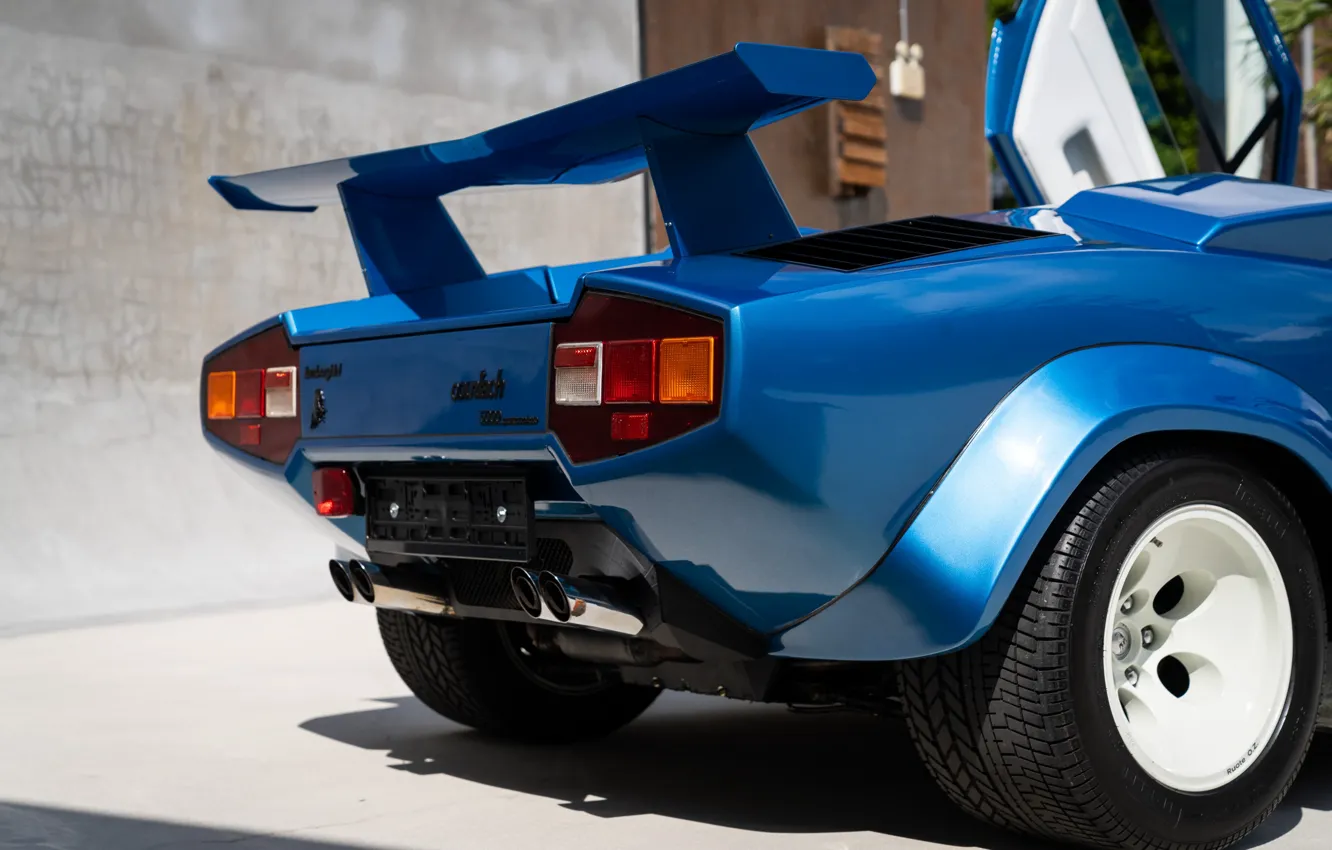 Photo wallpaper Lamborghini, Countach, Lamborghini Countach 5000QV, rear view