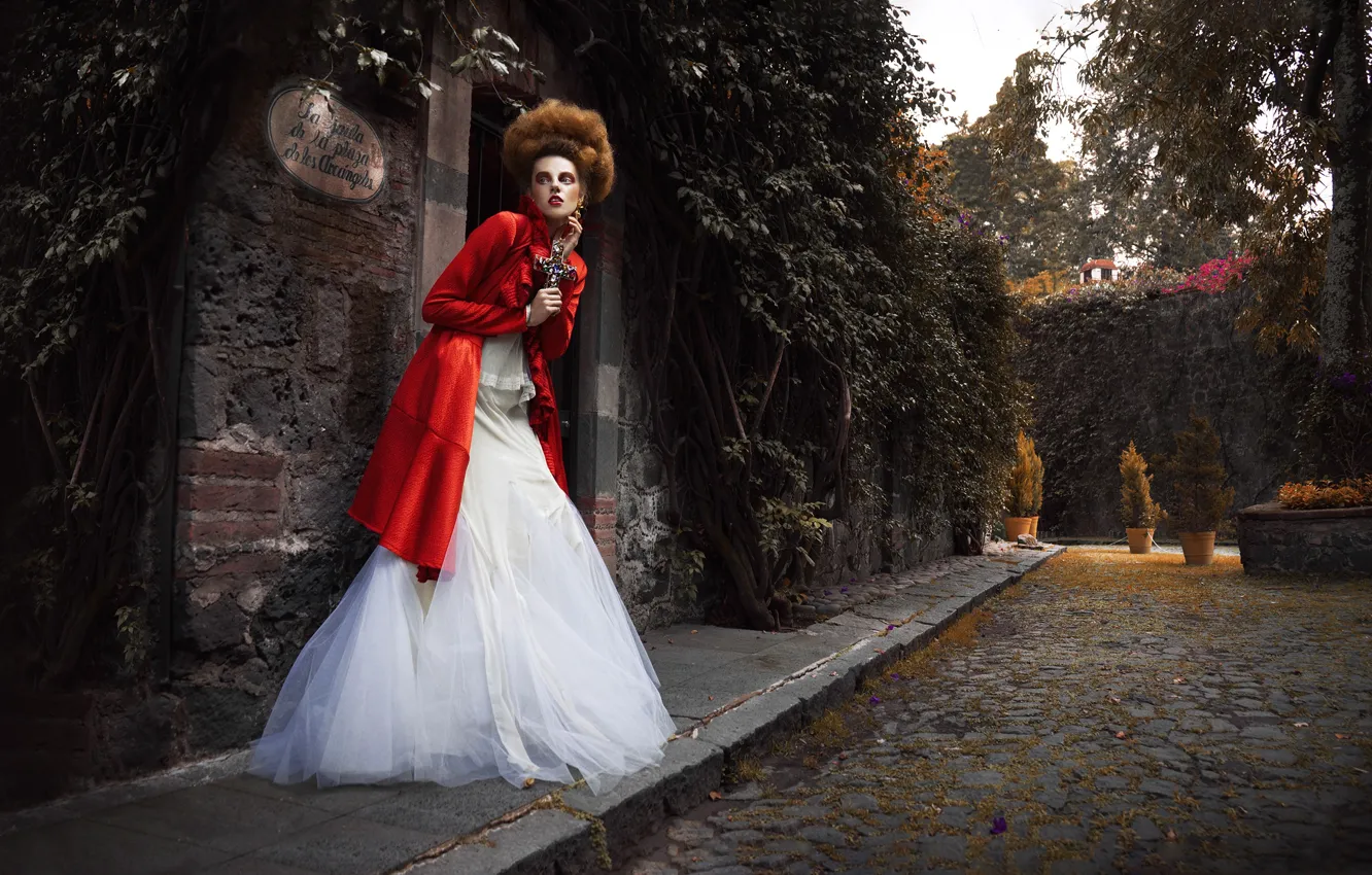 Photo wallpaper street, the situation, the bride