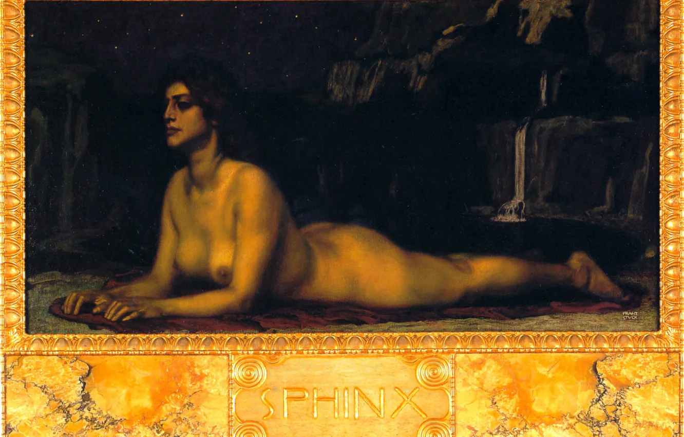 Photo wallpaper Sphinx, 1904, Symbolism, Franz von Stuck