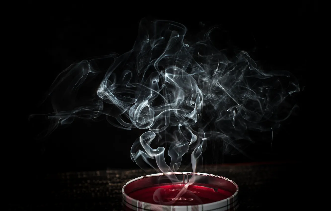 Photo wallpaper smoke, candle, the incense
