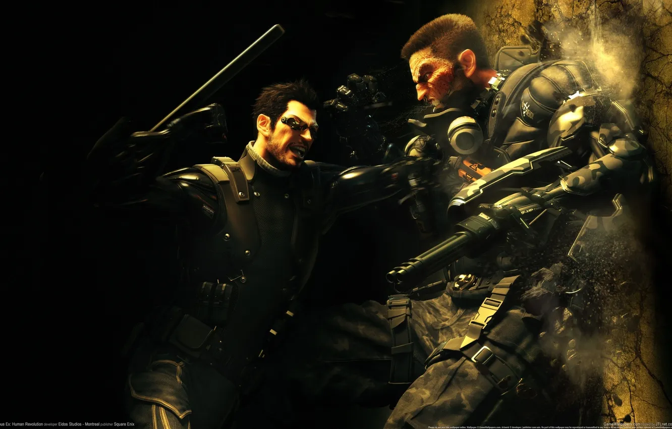 Photo wallpaper Adam Jensen, Deus Ex Human revolution, DXHR, Lawrence Barrett