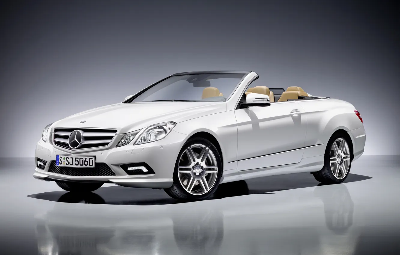 Photo wallpaper white, Mercedes, convertible, Mercedes, AMG, E class cabrio