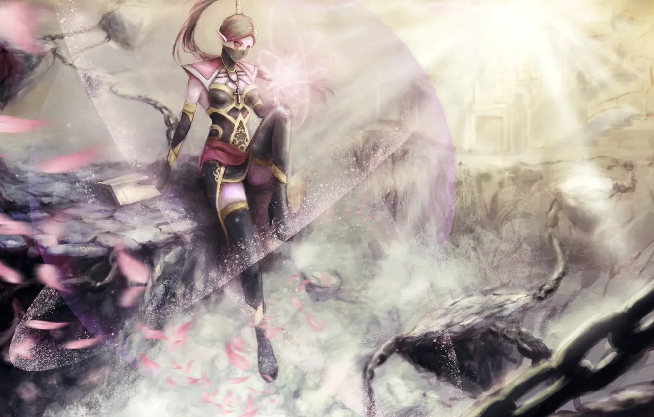 Photo wallpaper girl, magic, book, pink, dota 2, Templar Assassin