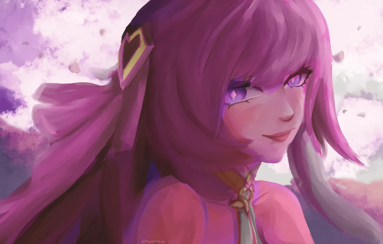 Photo wallpaper girl, chalker, Honkai Impact 3, Elysia