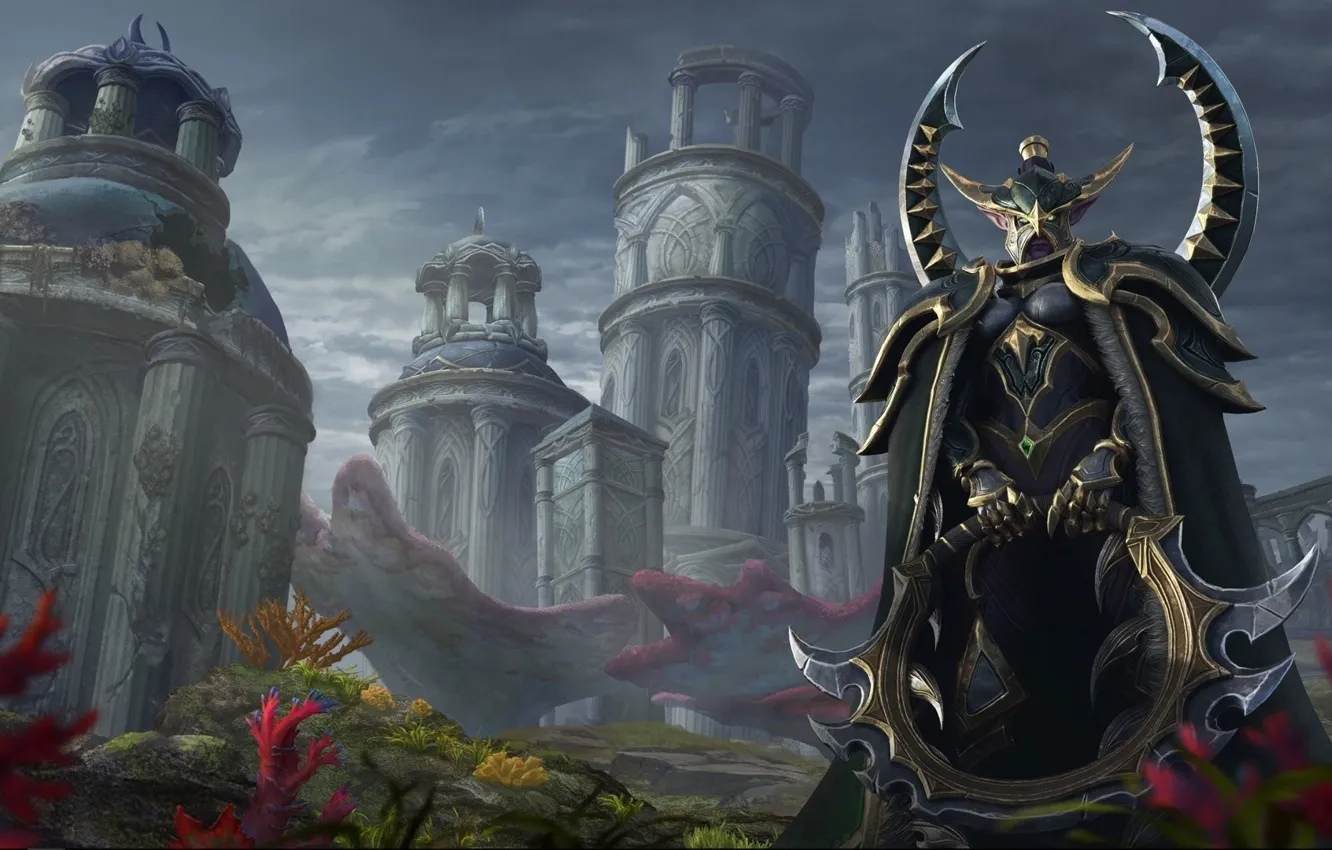 Photo wallpaper fiction, elf, art, fantasy, elf, Blizzard, Night Elf, warcraft