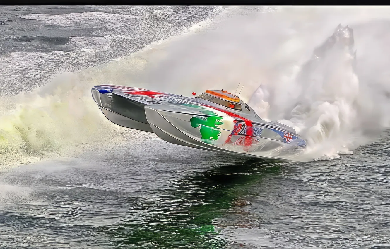Photo wallpaper race, boat, speed