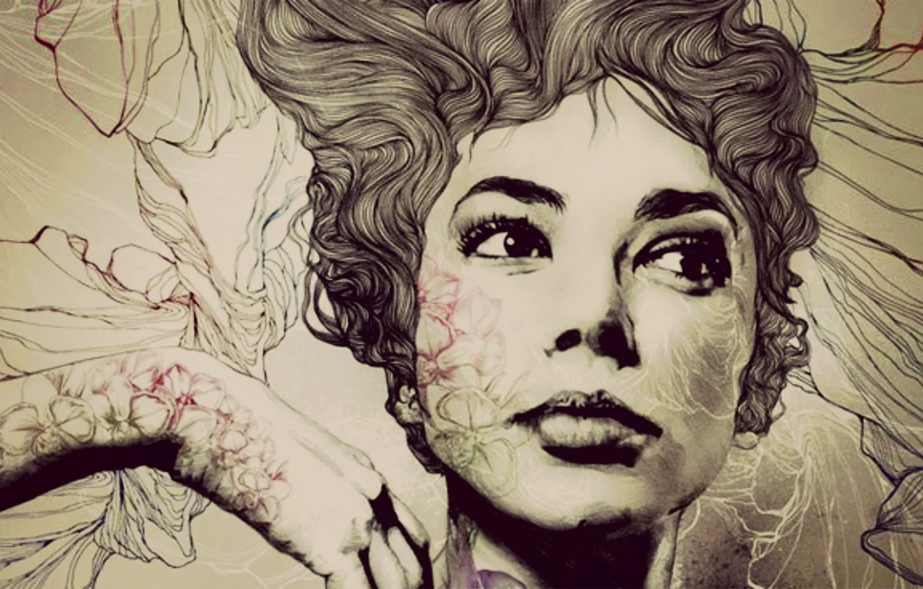 Photo wallpaper design, figure, creativity, art