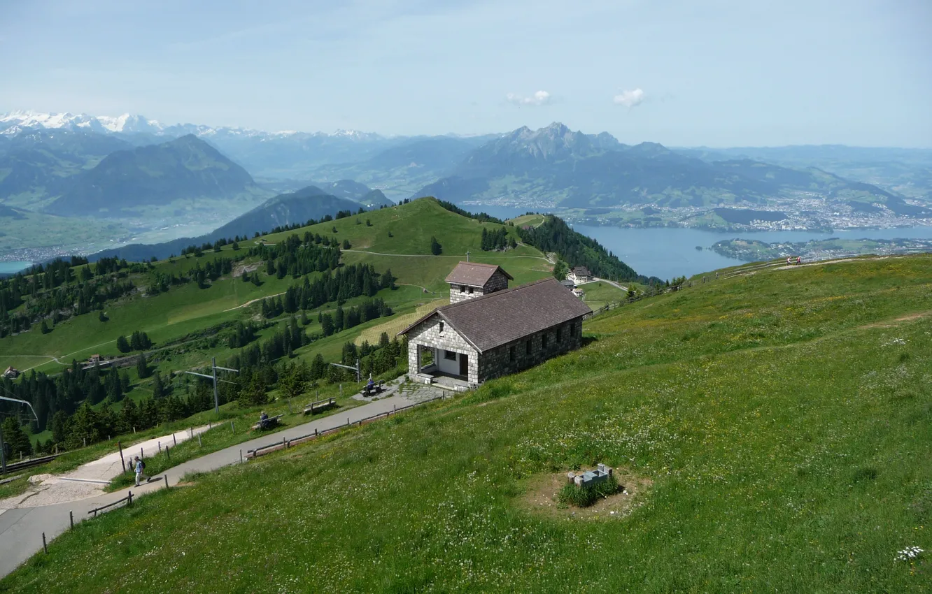 Photo wallpaper Alps, Mount Rigi, Switserland
