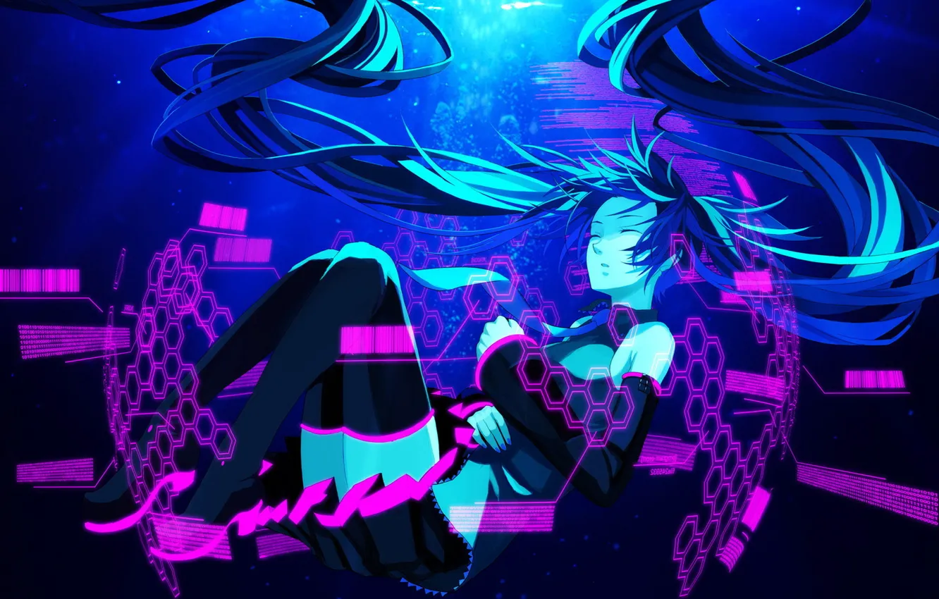 Photo wallpaper girl, anime, vocaloid, hatsune miku, Vocaloid, Hatsune Miku