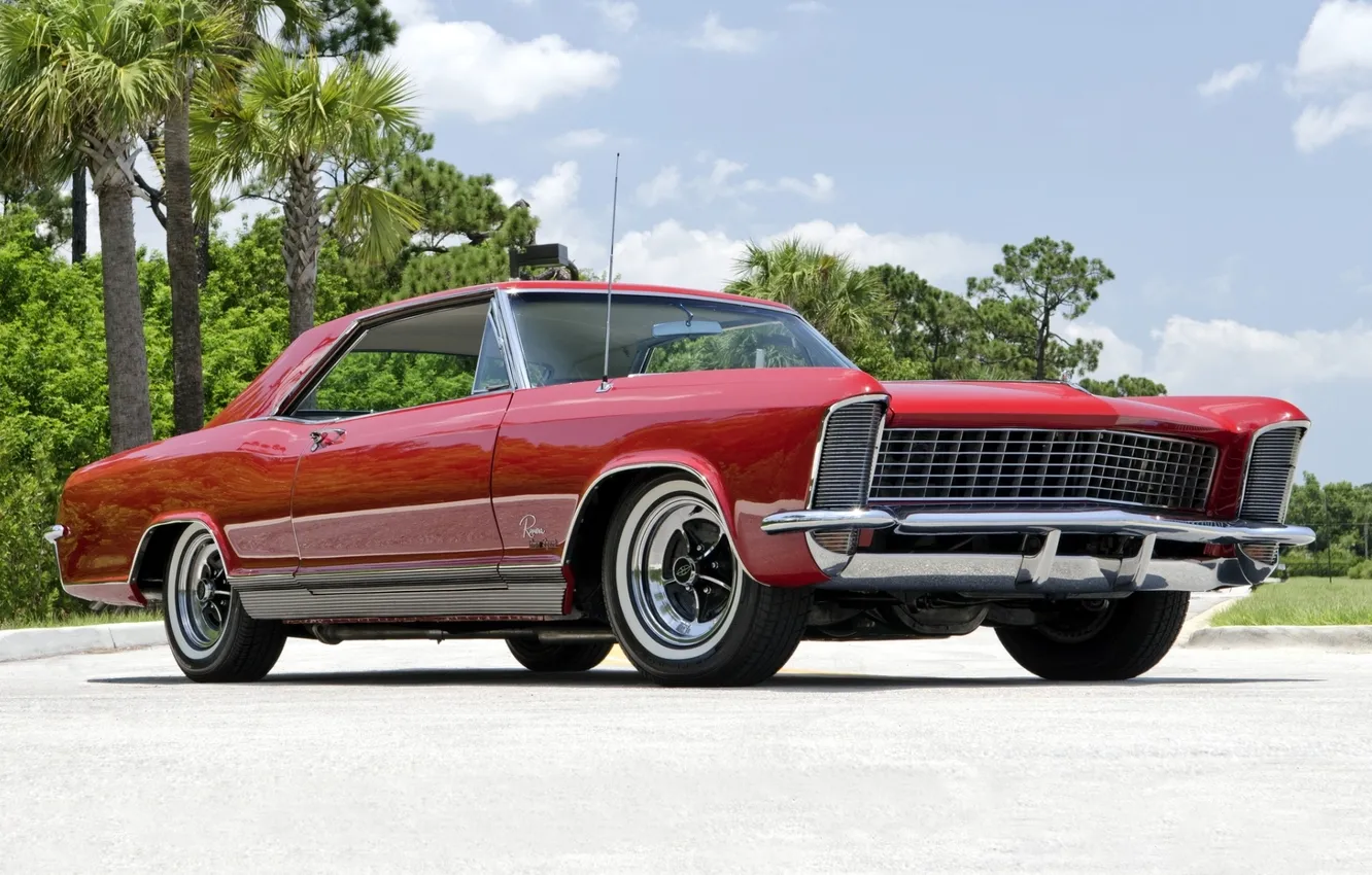 Photo wallpaper the sky, Buick, 1965, the front, Riviera, Riviera, Buick