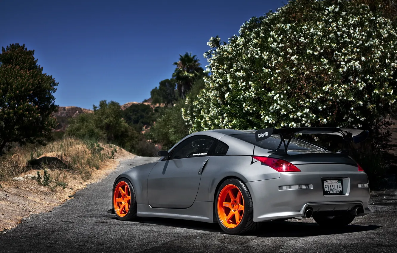 Photo wallpaper auto, tuning, back, Nissan, nissan 350z