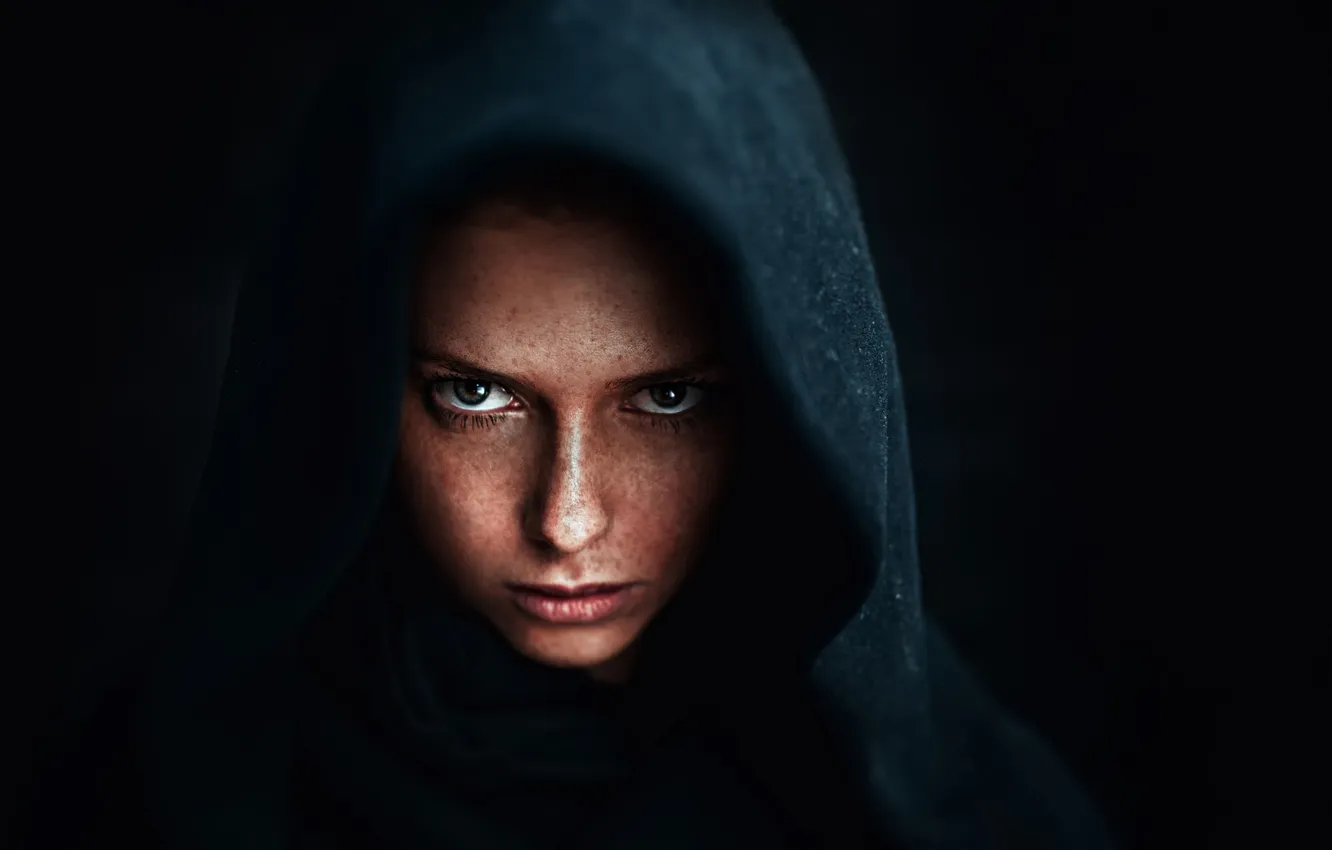 Photo wallpaper portrait, freckles, George Chernyadev, The Dark Side of Yulia