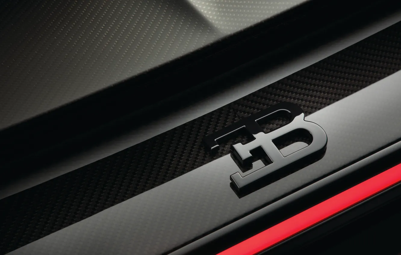 Photo wallpaper Bugatti, emblem, logo, 2018, Sport, Chiron