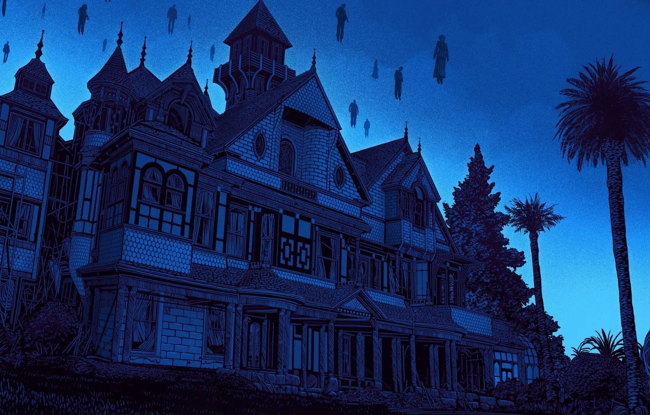 Photo wallpaper Art, Illustration, Daniel Danger, Winchester Mystery House