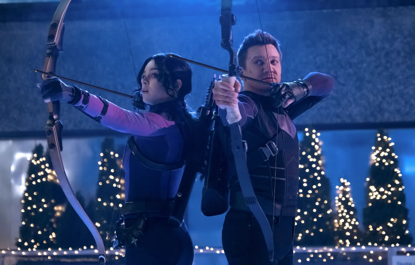 Photo wallpaper Hawkeye, Jeremy Renner, Marvel Studios, Hailey Steinfeld