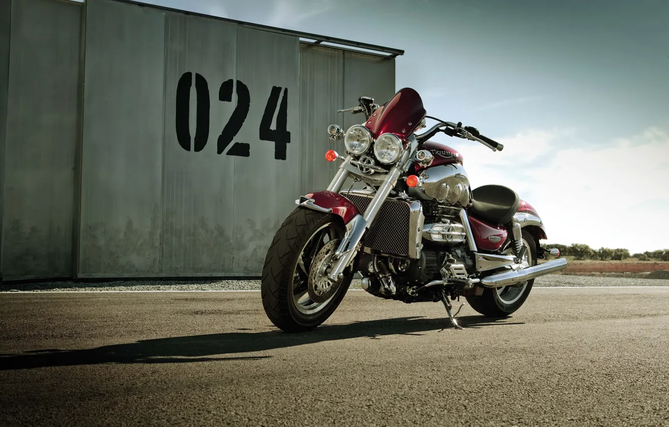 Photo wallpaper Moto, Triumph, Rocket III