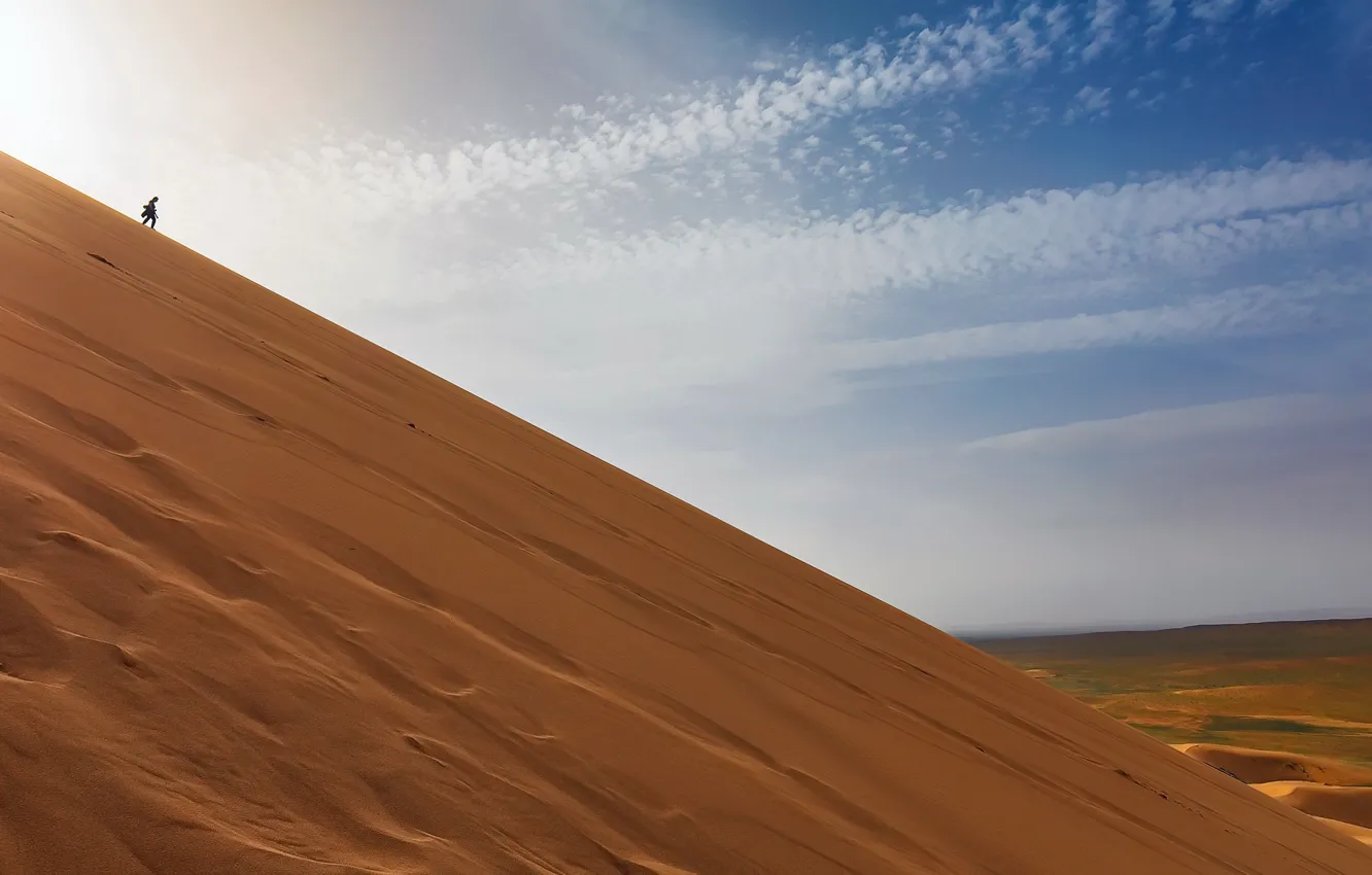 Photo wallpaper desert, dunes, Mongolia