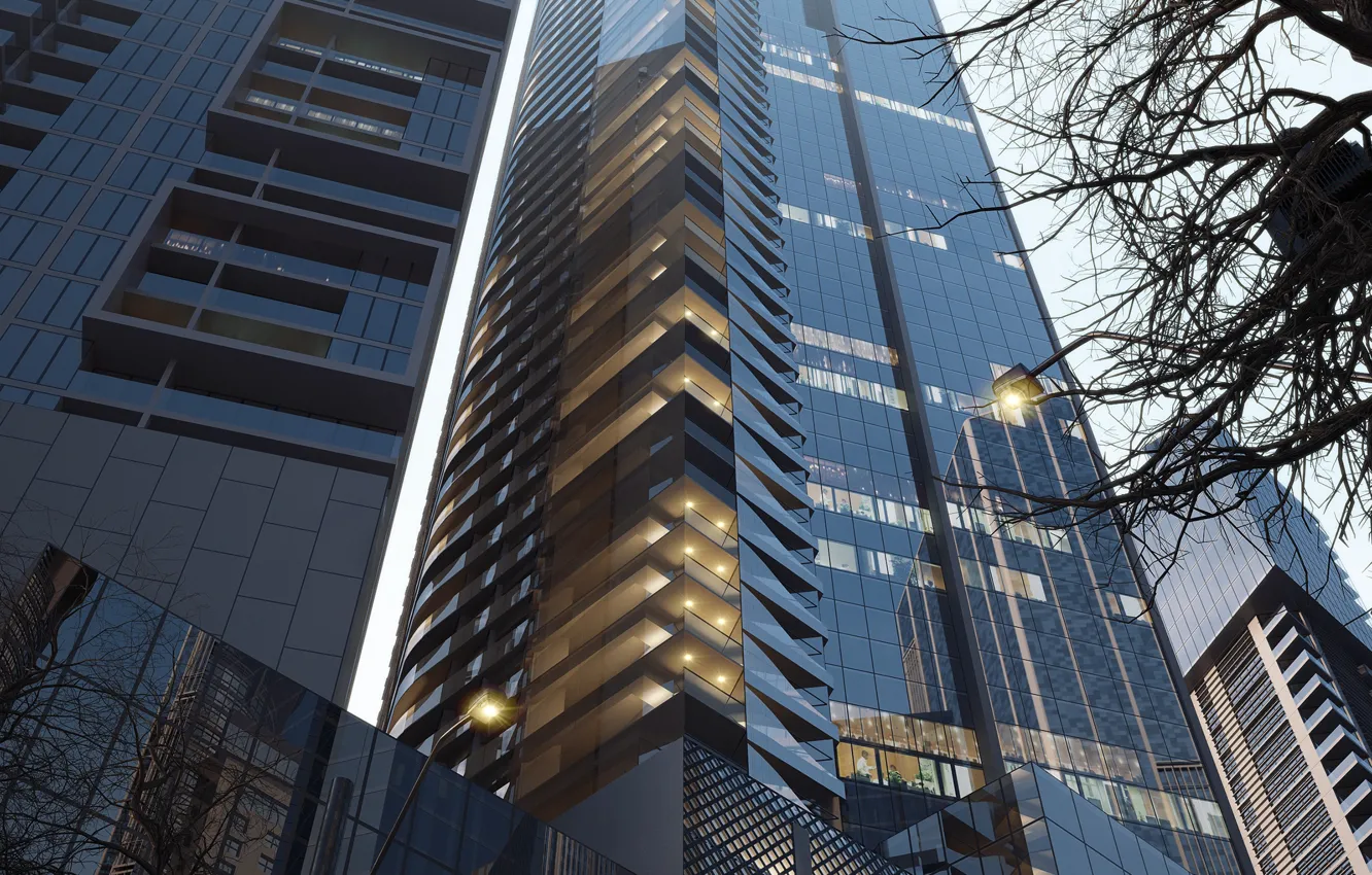 Photo wallpaper building, Road-vic, The building