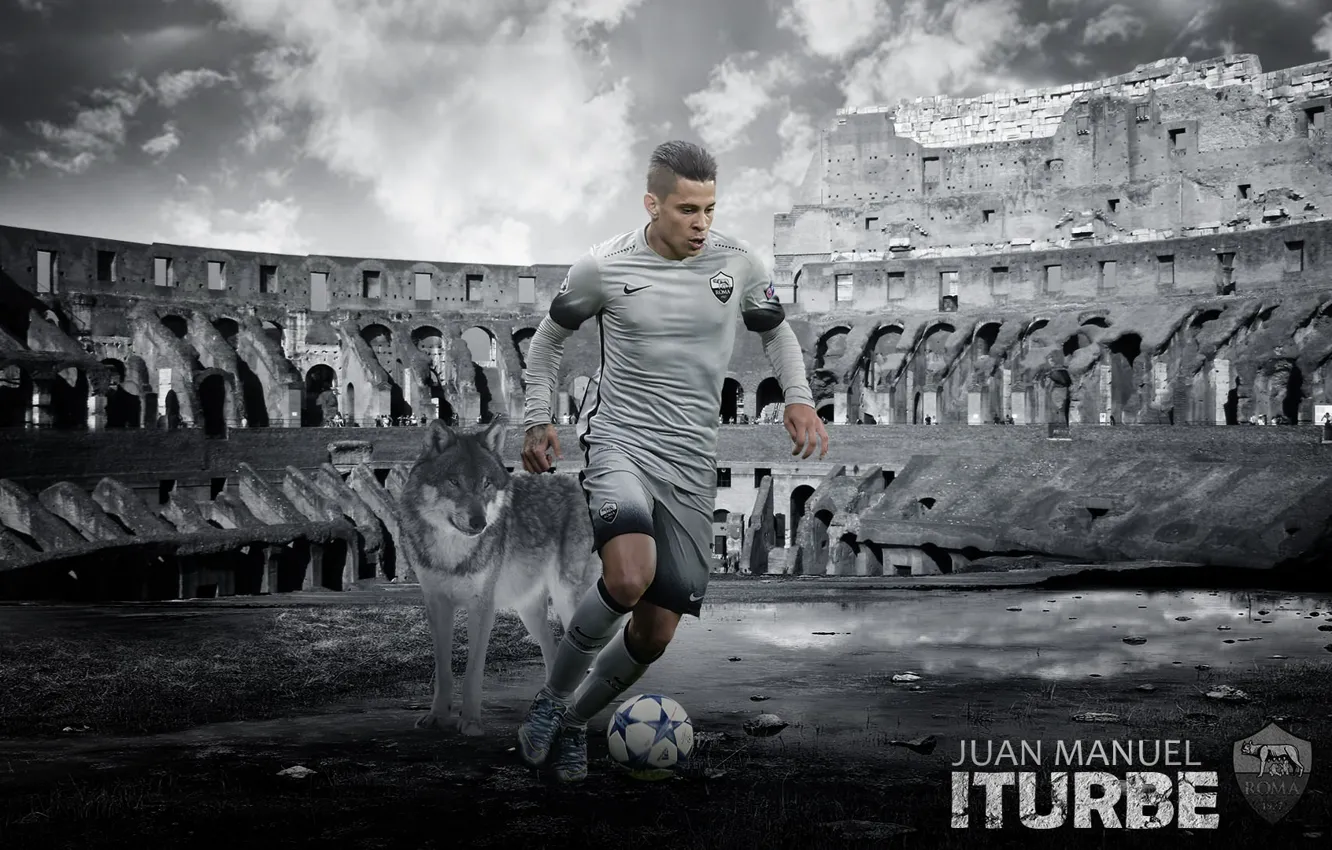Photo wallpaper wallpaper, sport, football, player, AS Roma, Juan Manuel Iturbe