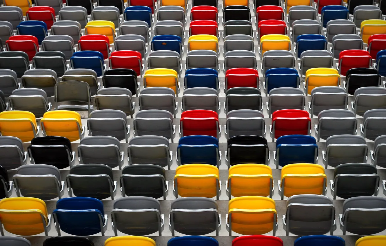 Photo wallpaper color, chair, hall