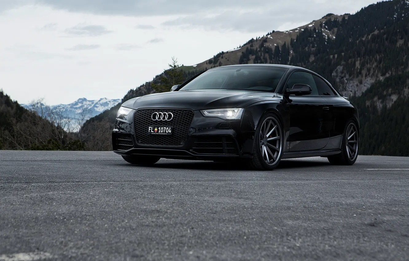 Photo wallpaper Audi, RS5, Black, Vossen