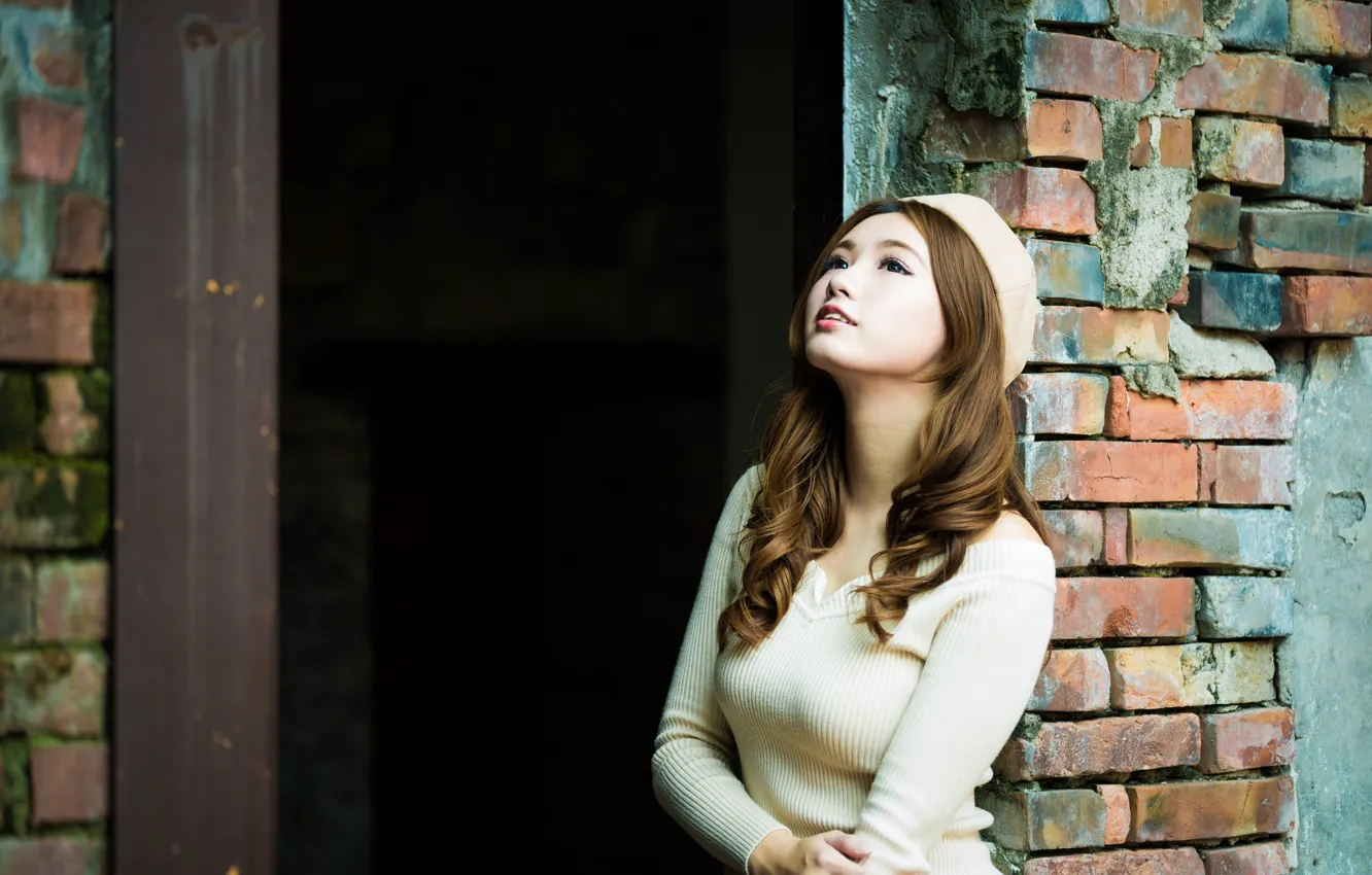 Photo wallpaper girl, Asian, cutie