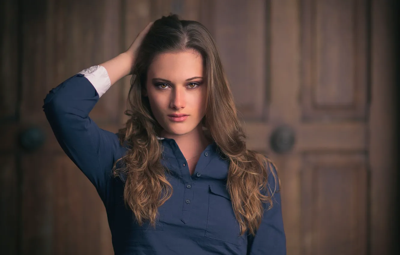 Photo wallpaper look, girl, model, hair, portrait, Emeline