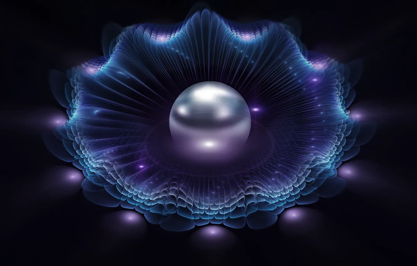 Photo wallpaper abstraction, pearl, fractal