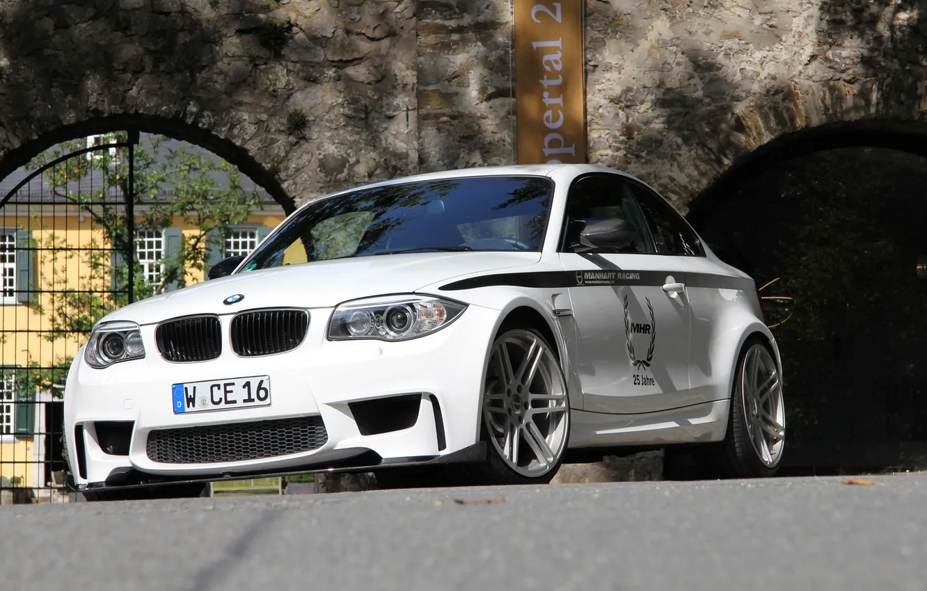 Photo wallpaper city, the city, photo, BMW, Desktop, white, cars, auto