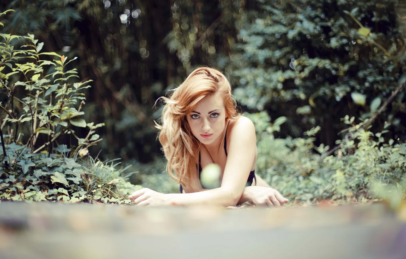 Photo wallpaper look, girl, background