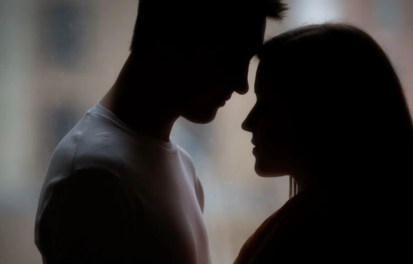 Photo wallpaper girl, mood, guy