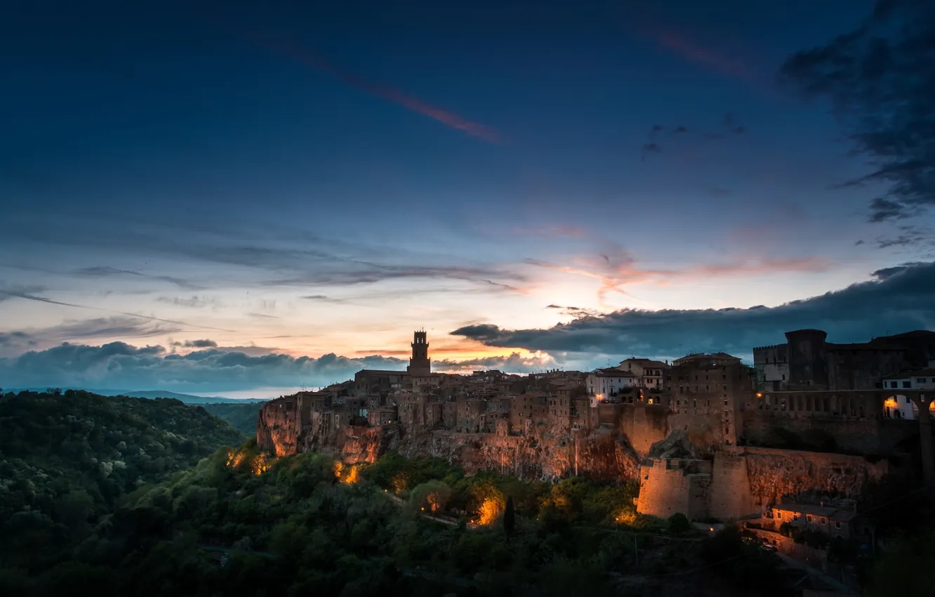 Photo wallpaper Italy, Tuscany, Pitigliano