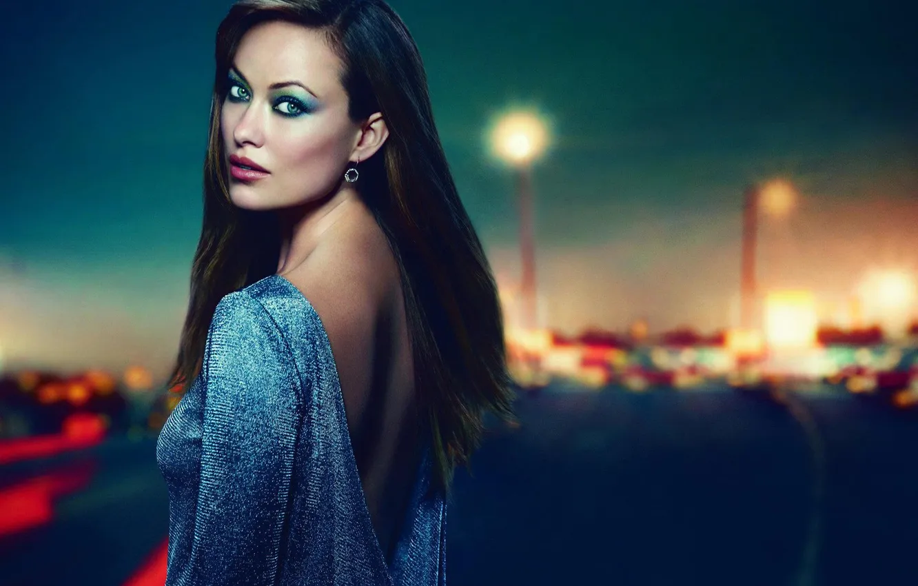 Photo wallpaper lights, Olivia Wilde, Olivia Wilde