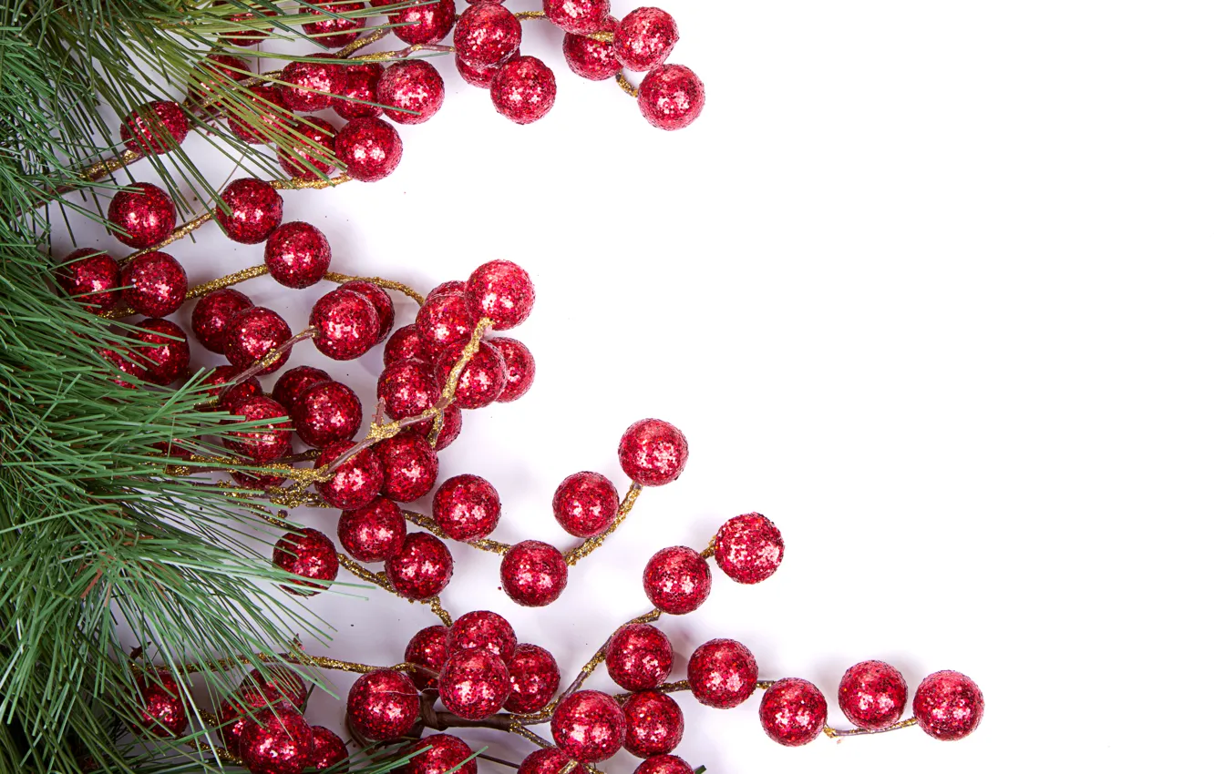 Photo wallpaper berries, holiday, tree
